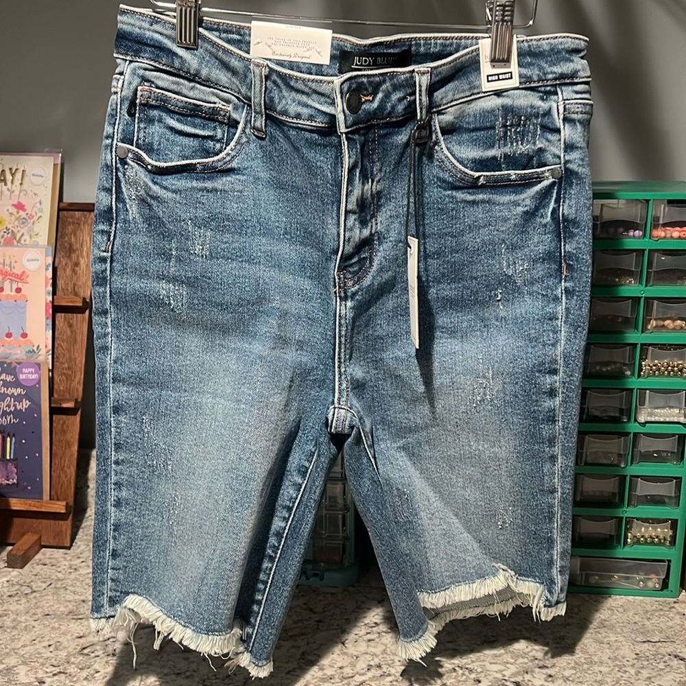Judy Blue high waisted jean Bermuda shorts